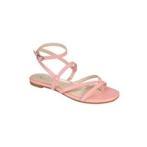 Journee Collection Women's Serissa Strappy Flat Sandals - Pink